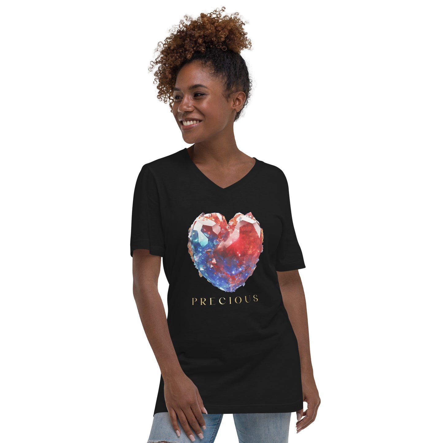 Precious - Unisex Short Sleeve V-Neck T-Shirt