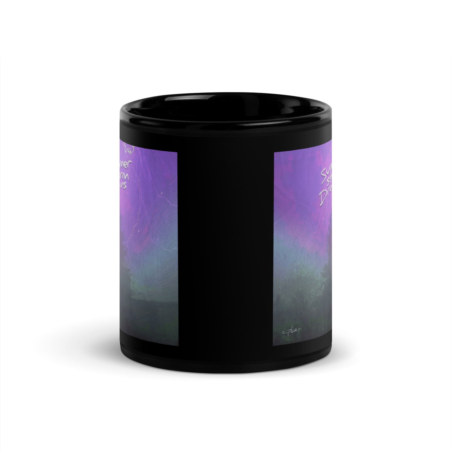 Summer Storm Dreams - Black Glossy Mug