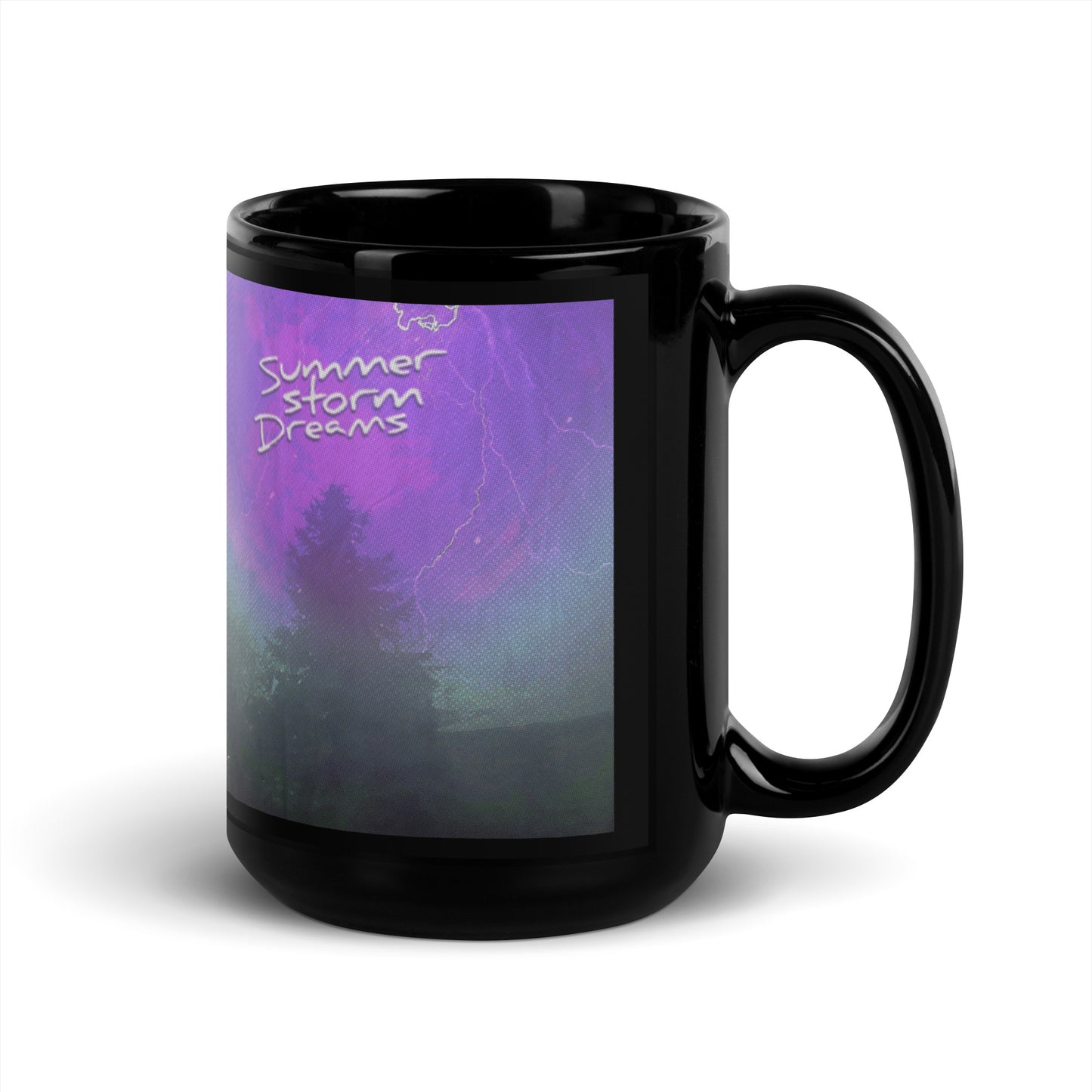 Summer Storm Dreams - Black Glossy Mug