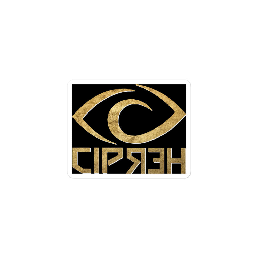 Cipher Eye Logo (Golden) - Bubble-free Sticker