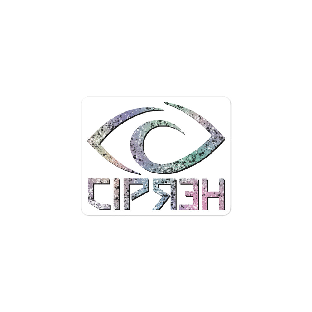 Cipher Pastel Splatter Logo - Bubble-free Sticker