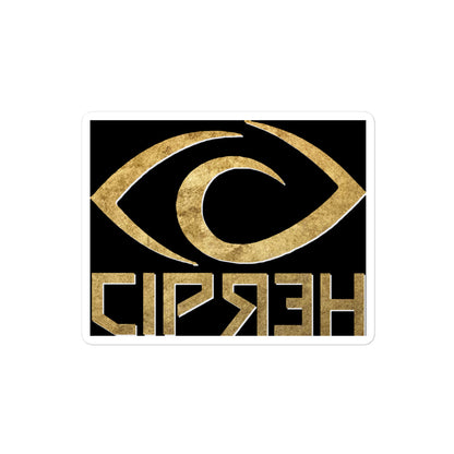 Cipher Eye Logo (Golden) - Bubble-free Sticker