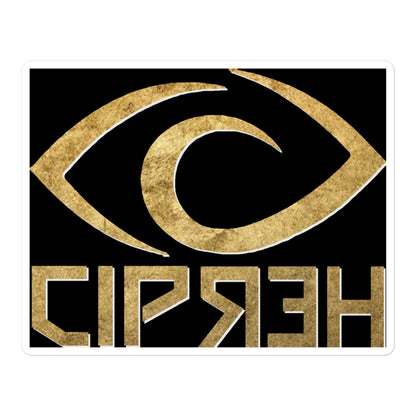 Cipher Eye Logo (Golden) - Bubble-free Sticker