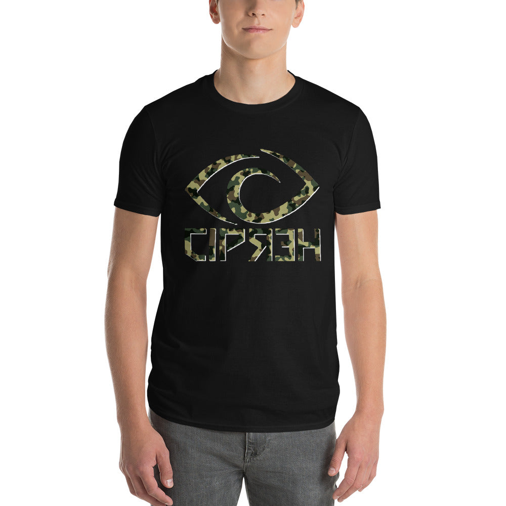 Cipher Camo Eye Logo - Unisex Lightweight T-Shirt