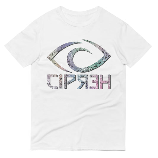 Cipher Pastel Splatter Logo (White) - Unisex Lightweight T-Shirt