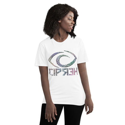 Cipher Pastel Splatter Logo (White) - Unisex Lightweight T-Shirt