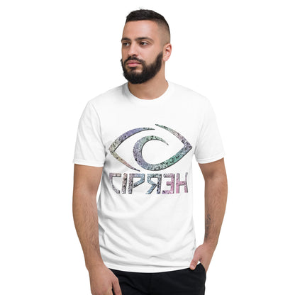 Cipher Pastel Splatter Logo (White) - Unisex Lightweight T-Shirt