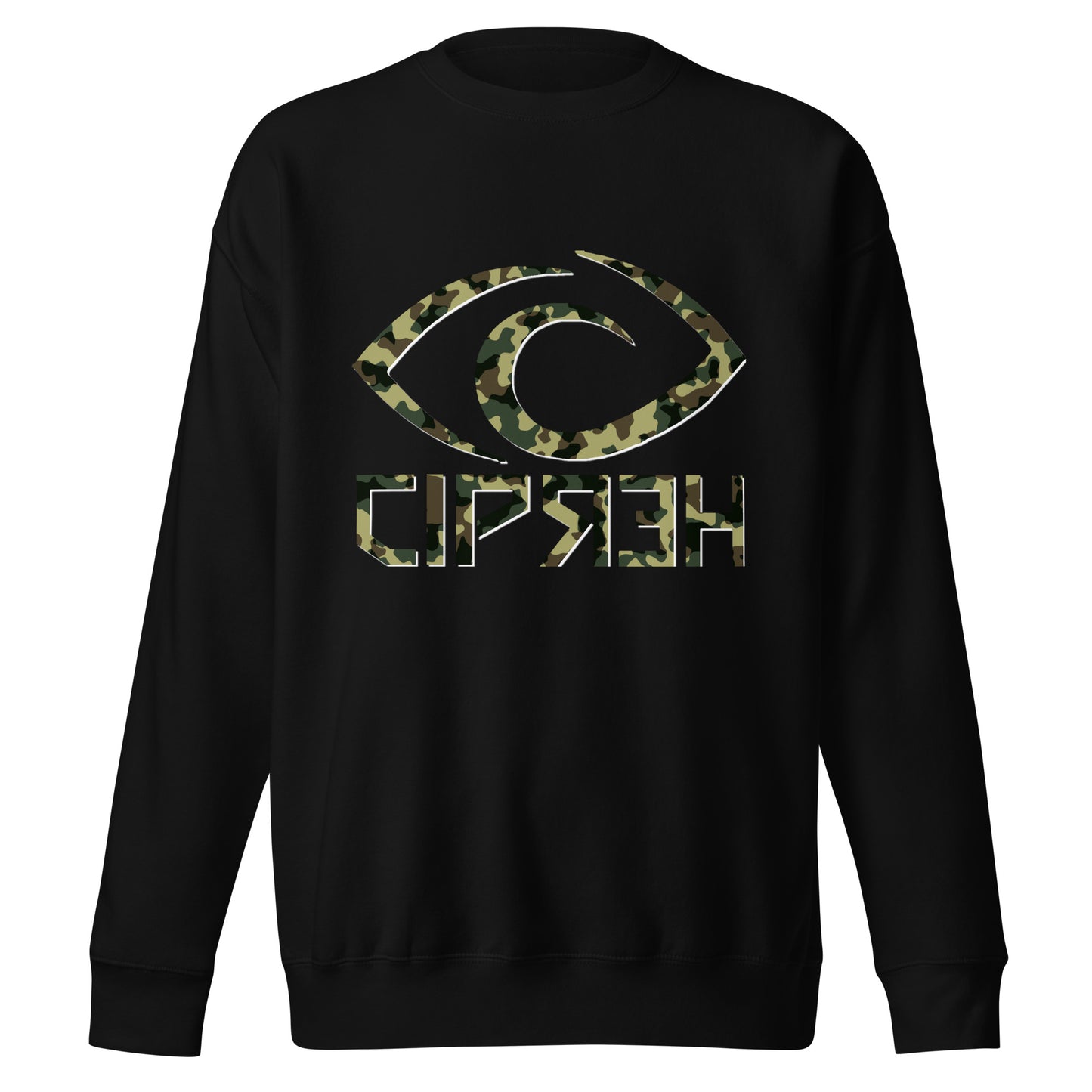 Cipher Camo Eye Logo - Unisex Premium Sweatshirt