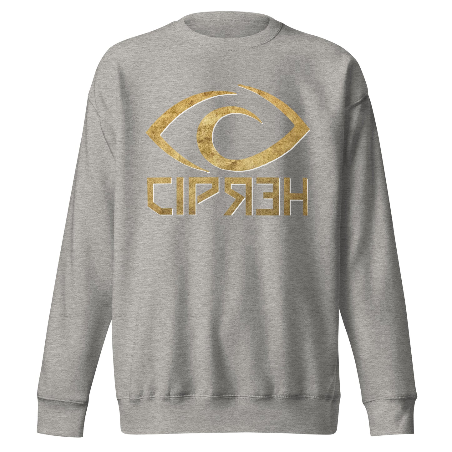 Cipher Eye Logo (Golden) - Unisex Premium Sweatshirt