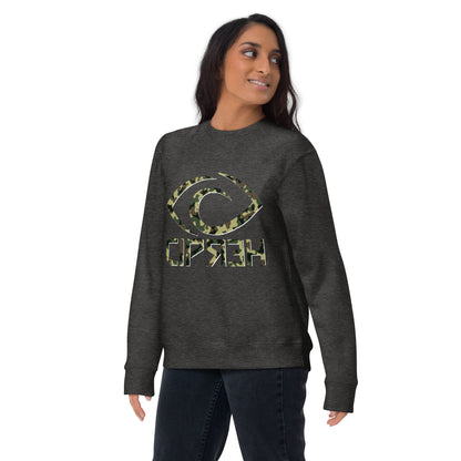 Cipher Camo Eye Logo - Unisex Premium Sweatshirt